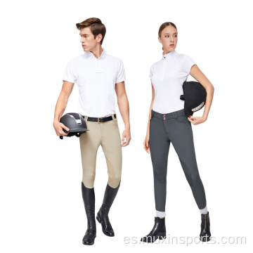 Pantalones de montar para hombres personalizados con agarre de silicona